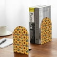 thumbnail image 5 of Junzan Colorful Bohemian Sunflower for Wood Bookends,1 Pair Book Ends for Shelves Book Holder Stand Decorative Book Stoppers for Heavy Duty Books/CD/File/Video Games, 5 of 8