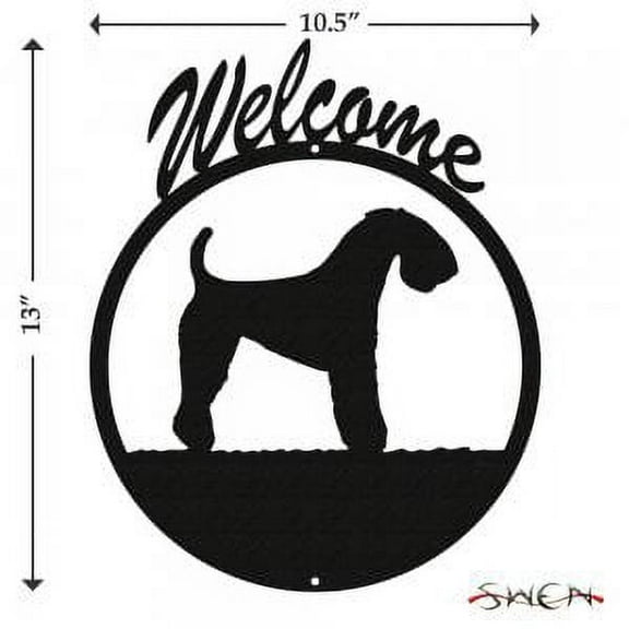KERRY BLUE TERRIER Welcome Sign