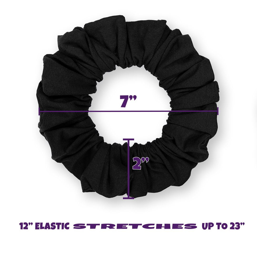 Scrunchies Cotton Knit Jumbo Size 3-Pack Ponytail Holder Made in USA Scrunchie King Black