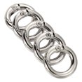 thumbnail image 1 of Unique Bargains 18x11x3.5mm Rond en Alliage de Zinc Porte à Ressort O Boucle à Clip Anneau, Ton Argent 5 Pack, 1 of 5