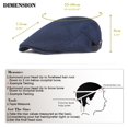 thumbnail image 4 of Minzimin Men Women's Beret Hat, Summer Mesh Breathable Newsboy Cap Adjustable Cabbie Hat with Buckle, 4 of 8