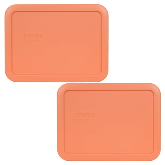 Pyrex Replacement Lid 7210-PC Bahama Sunset Rectangle Cover (2-Pack) for Pyrex 7210 3-Cup Dish (Sold Separately)