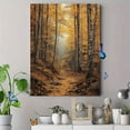thumbnail image 4 of Qisvanset 12x16 Inch With Frame 2D Flat Wall Art Misty Autumn Forest Atmospheric Nature Home Wall Art, 4 of 8