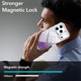 thumbnail image 5 of Case For IPhone 17 Pro Max 6.9-inch, Bright Color Glitter Gradient Frame Holder Slim Magnetic Phone Case [Compatible With MagSafe ] Hard Back & Soft TPU Bumper Shockproof Protective Cover,Purple, 5 of 8