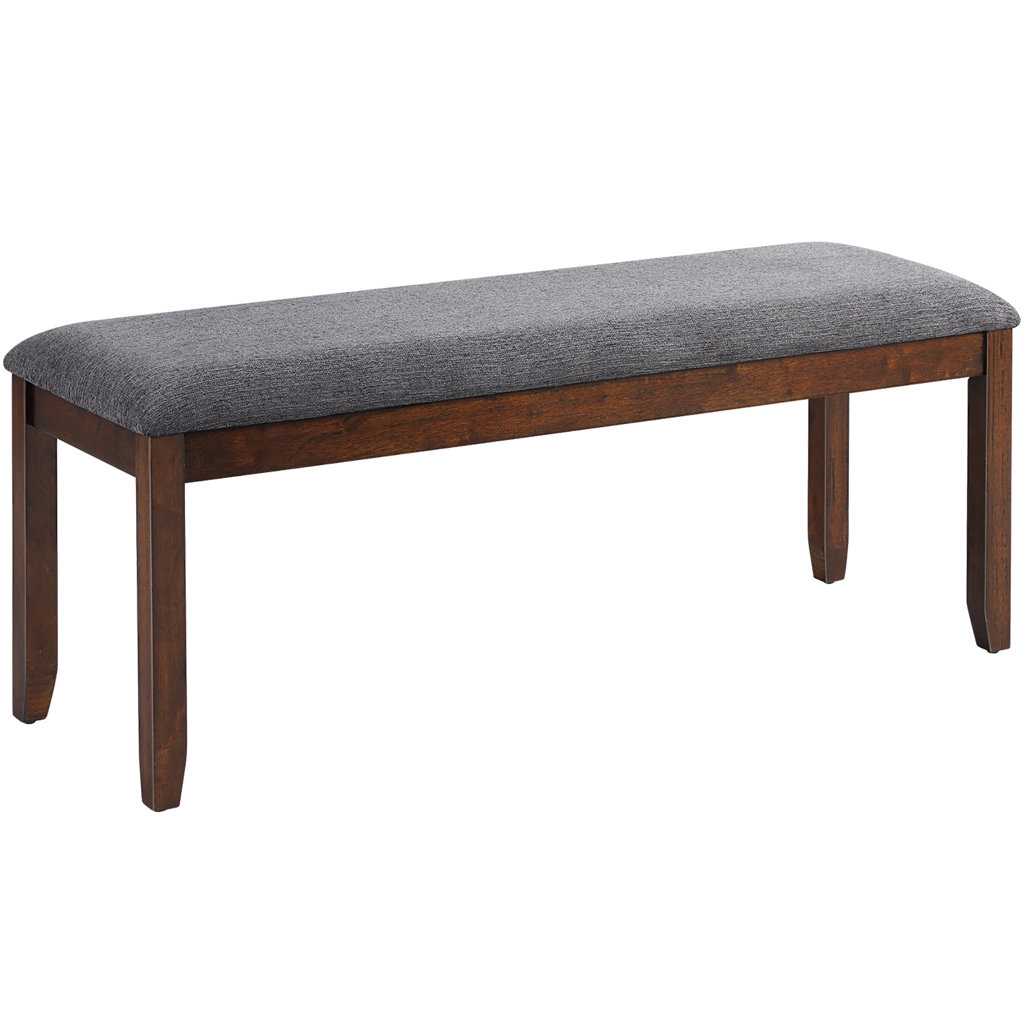 Living Room Bedroom 42.5 x 12.8 x 18.9 Inches Steel Frame VASAGLE Upholstered Dining Table Bench Ottoman Bench with PU Leather Padded Seat Brown and Black UKTB034B82 Hallway for Dining Room