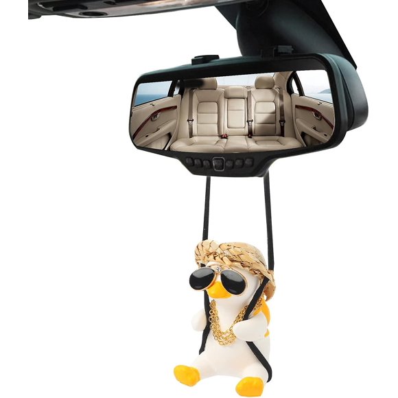 Swinging Duck Car Hanging Ornament Car Mirror Hanging Accessories Interior Decor