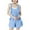 Blue, variant on Girls Overall Shorts Sleeveless Jumpsuits Cotton Linen Short Overalls Teen Girls Shortalls Adjustable Straps Romper Brown 11-12 Years