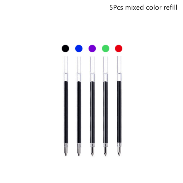 Bolígrafo multifuncional 6 en 1 de 0,7mm, 5 colores y lápiz mecánico de 0,5mm en un bolígrafo para suministros de oficina escolar