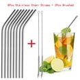 Xubond 8 Long Stainless Drinking Fits 20 Oz & 30 Cups Brushed Included