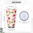 thumbnail image 4 of Salouo Hand Drawn Strawberry Print 20oz Tumbler with Lid,Stainless Steel Vacuum Insulated Tumbler Durable Insulated Coffee Mug Thermal Cup with Splash Proof Sliding Lid-Straw Two-piece Set, 4 of 8