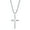 Silver, variant on Men’s and Unisex Polished Cross Pendant Necklace | Stainless Steel 24” Rope Chain Necklace | Religious Jewelry for First Communion, Baptism, or Confirmation