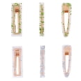thumbnail image 1 of MasteelfCA 6 Pcs Barrettes à Cheveux Florales Rétro Acrylique Carrées Pinces à Cheveux, 1 of 7