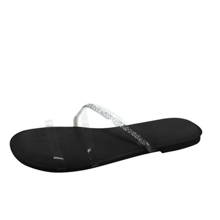 

TAIAOJING Women s Slippers Summer Shoes Outdoor Diamond Pure Slippers Zapatillas