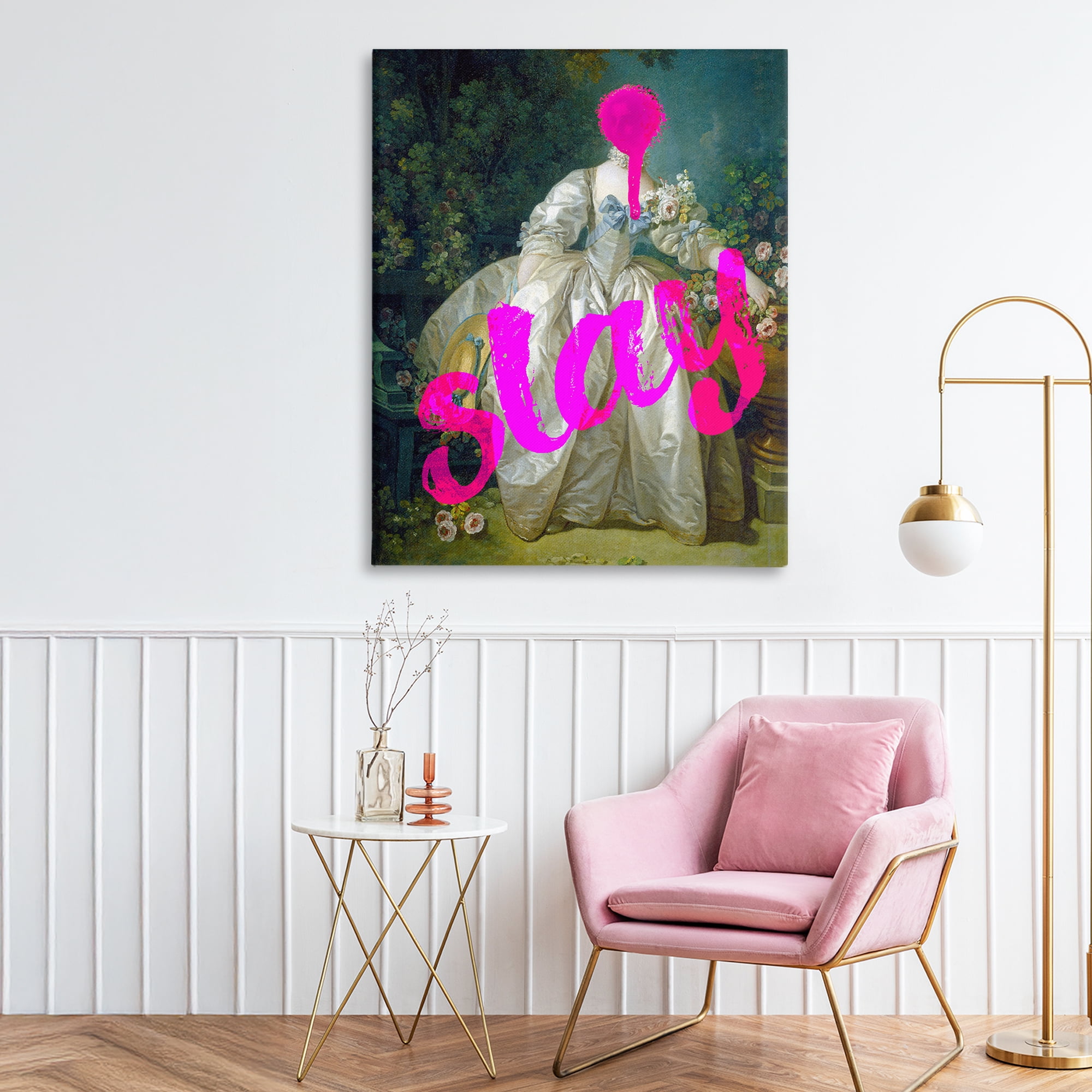Slay Classical Baroque Gown Canvas Wall Art, design by Lil' Rue