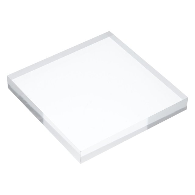 Unique Bargains Acrylique Présentoir Base 6x6x0,8 Pouces Solide Carré Clair Affichage Montant