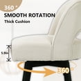 thumbnail image 2 of ClinQ 26" Counter Height Bar Stools Set of 2, Upholstered Fabric Bar Chairs with Backrest, Metal Legs and Silver Footrest Ring, Beige, 2 of 6