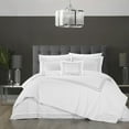 thumbnail image 3 of Nilla 4 Piece Cotton Comforter Set Solid White With Embroidered Border, 3 of 8