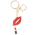 thumbnail image 3 of Girl's Kiss Lips Keychains Sparkling Red Lip Shape Purse Charm Backpack Accessories, 3 of 10