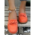 thumbnail image 6 of Fangasis Women Boat Shoes Breathable Flats Driving Loafers Work Classic Moccasin Orange 8.5, 6 of 8