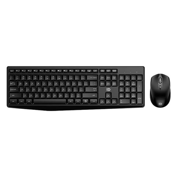 FUDE FUDE EK785 2.4G Wireless Keyboard and Mouse Combo, Portable for Office & Gaming, Multi-System Compatible, Black/White Options, Batteries Not Included
