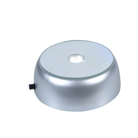

Yesfashion 4 LED Luminous Base Light Colorful Round Stand Base for Cocktail Crystal Glass Transparent Objects Display