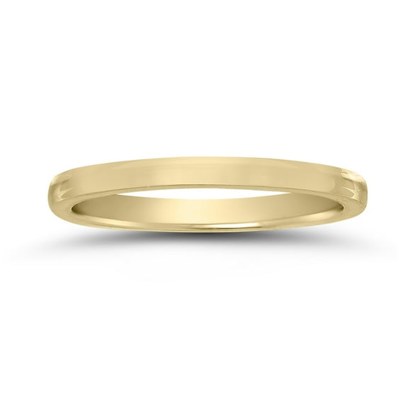 SZUL Women's 1.5MM European Contour Wedding Band in 14K Yellow Gold