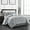 Gray, variant on Lanco Bella Shabby Chic Diamond 5-Piece Comforter Set, White/Jade, King, Fill Polyester, Solid Color