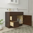 thumbnail image 4 of Vanity Art 36" W Birch Plywood Freestanding Single Base 2 Drawers Storage Cabinet with Soft Close Door, 4 of 9