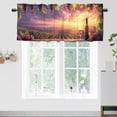 thumbnail image 2 of Vineyard Kitchen Valance Curtains Red Wine Grapes Rural Sunset Landscape Window Treatment for Living Room Bedroom Bathroom 54 by 18 in, 2 Panel, 2 of 6