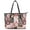 Spotted Rose Daisy, variant on ZUXONGSY Highland Cow Sunflower Butterfly Print Tote Bag for Women PU Leather Top Handle Satchel Portable Satchel Handbags with Zippered for Business Shopping