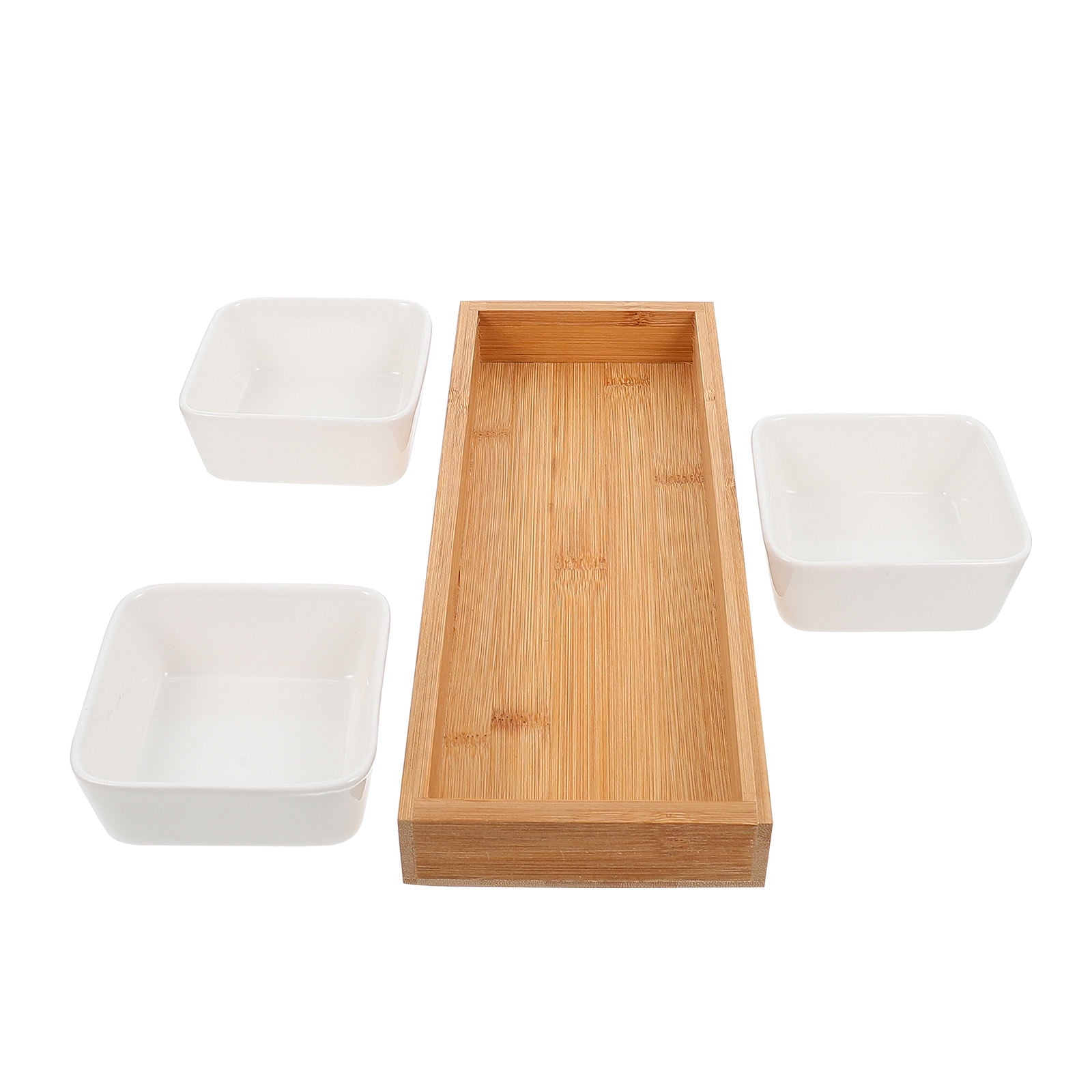DRAFIDEEP Hosts Wood Snack Display Plate Assorted Color 1 Pc