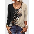thumbnail image 1 of Camisetas de cuello redondo y manga larga para mujer, blusas tipo túnica, blusas estampadas, 1 of 3