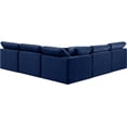 thumbnail image 3 of Meridian Furniture Indulge 169.5" Velvet L-Shaped Modular Sectional in Navy, 3 of 9