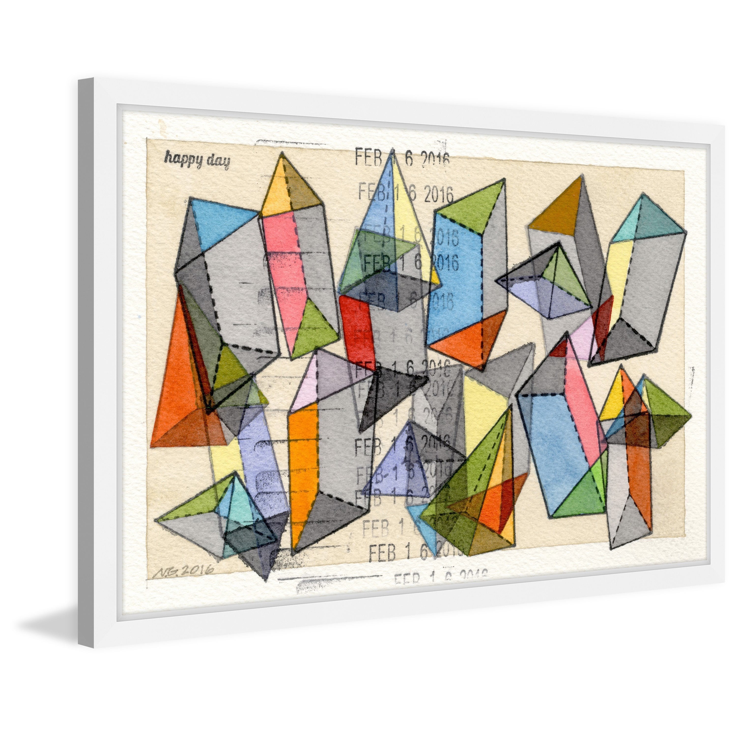 Marmont Hill "Happy Day" by Nikki Galapon Framed Painting Print