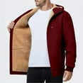 thumbnail image 2 of Yievot Men's Sherpa Lined Zip Up Hoodies Thick Fleece Heavyweight Jacket Winter Thermal Zipper Sweatshirt with Pocket, 2 of 6