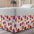 thumbnail image 1 of Gerber Daisy Bed Skirt, Vibrant Colored Blossoms on Plain Backdrop Soulful and Fresh Summer Season, Elastic Bedskirt Dust Ruffle Wrap Around for Bedding Decor, 4 Sizes, Multicolor, by Ambesonne, 1 of 2