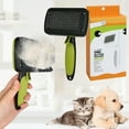 thumbnail image 5 of ​Self-Cleaning Pet Comb 9.45x5.12in | Detangling & Hair Removal Brush with Needle Teeth | Ergonomic Grip for Dogs/Cats (4 Colors 0.47lb)​, 5 of 6