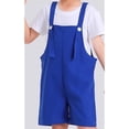 thumbnail image 6 of CPNG Girls Solid Color Short Overalls Sleeveless Suspender Romper Cute Short Jumpsuit with Adjustable Strap(Blue,18-24 Months), 6 of 7