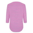 thumbnail image 6 of Sevevn Fashion Women's Casual 1/2 Sleeve Print Ladies Round Neck Tops Blouse Hot Pink XL Deal of the Week, 6 of 7