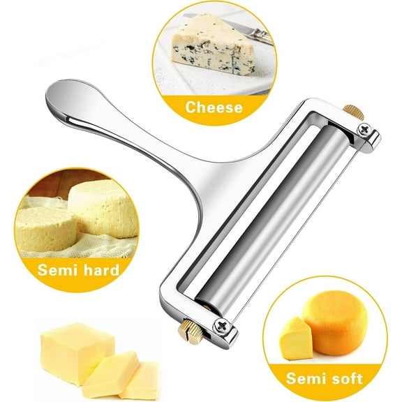 Asunby Cheese Slicer, an Adjustable-Thickness Divider, Suitable for Soft and Semi-Hard Cheese. A Kitchen Cooking Tool
