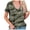 199_Army Green, variant on V Neck T Shirts for Women Casual Camouflage V-neck Loose Short Sleeve T-shirt Top Short Sleeve Blouse Army Green