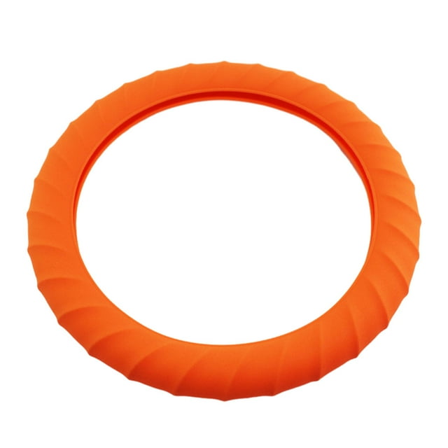 relayinert Fashionable Non-slip Car Silicone Steering Wheel Cover For Easy Installation Protects Steering Wheel orange
