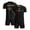 Black, variant on Men's Mexico Soccer Jersey Shorts Set - Soccer Cup 2026 Aztec Calendar Football Shirt 2-Piece Outfits - Black Gold All-Over Print Crewneck Retro Mexican Pride Streetwear Suit