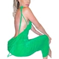 thumbnail image 3 of VISgogo Vestido ajustado con espalda abierta para mujer, falda cruzada sin mangas con cuello halter de color liso, verde/azul/rosa VISgogo moda, 3 of 9