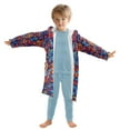 thumbnail image 7 of FORMRS Niños Bathrobe Unisex Hooded Robe Soft Plush Pajamas Sleepwear, Size 2-3T, Red Geometric Eagle, 7 of 7