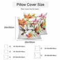 thumbnail image 3 of Waterproof Throw Pillow Covers Set of 2, 24x24 Inch Orange Floral Decorative Pillowcases Outdoor Pillow Slip Cushion Covers Set for Couch Tent Spring Kingfisher Watercolor Retro Art, 3 of 7