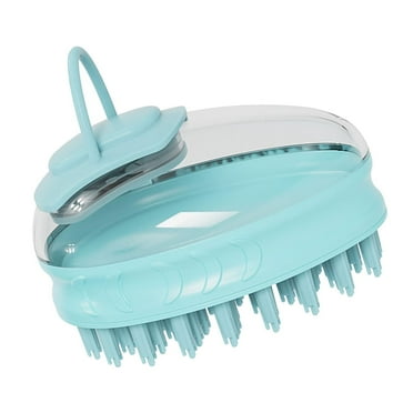 Pet Brush, Multifunctional Lightweight Bath Soft Bristle Pet Shampoo Brush for Puppy (Sky Blue)