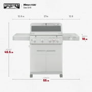 Monument Grills Mesa 4-Burner Stainless Steel Propane Gas Grill with Clear View Lid, Side Burner, LED Controls