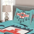 thumbnail image 3 of Ambesonne Tribal Quilted Bedspread Set 3 Pcs, Vintage Native, King Size, Multicolor, 3 of 4