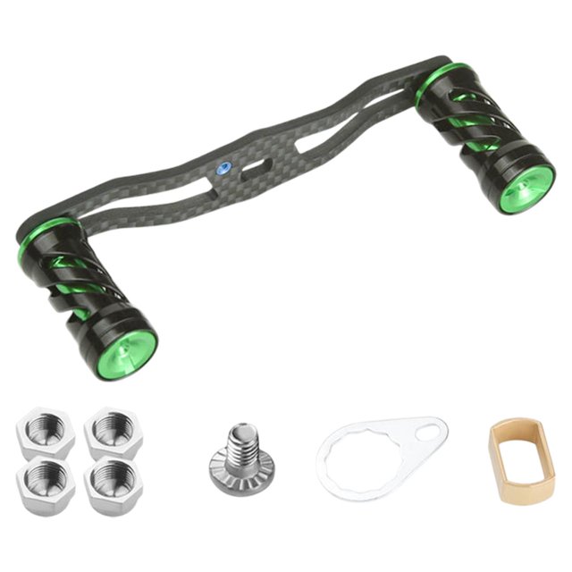 jinwen Pièce de Rechange pour Moulinet Baitcasting Bricolage Grand Compatibilité Poignée de Moulinet de Pêche Vert